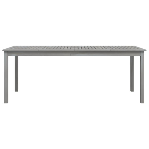 Table de jardin gris 200x100x75 cm bois d'acacia solide