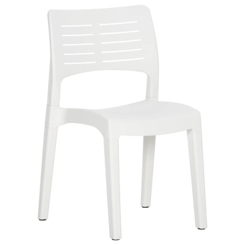 Chaises de jardin 2 pcs blanc polypropylène