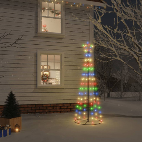 Arbre de noël cône -108 led 70x180 cm - Couleur d'éclairage au choix