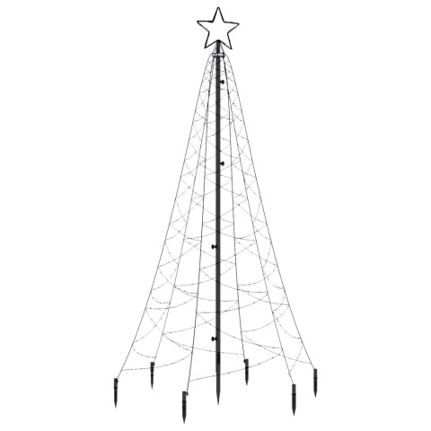  Sapin de Noël avec piquet Blanc chaud 200 LED 180 cm