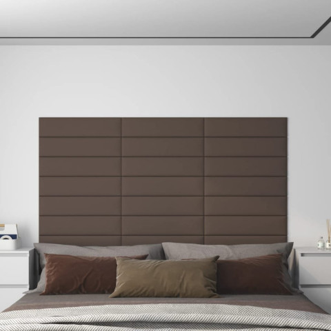 Panneaux muraux 12 pcs 60x15 cm tissu 1,08 m² - Couleur au choix