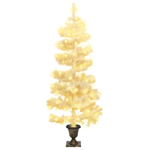 Arbre de noël hélicoïdal avec pot et led - 120 cm pvc - Couleur au choix