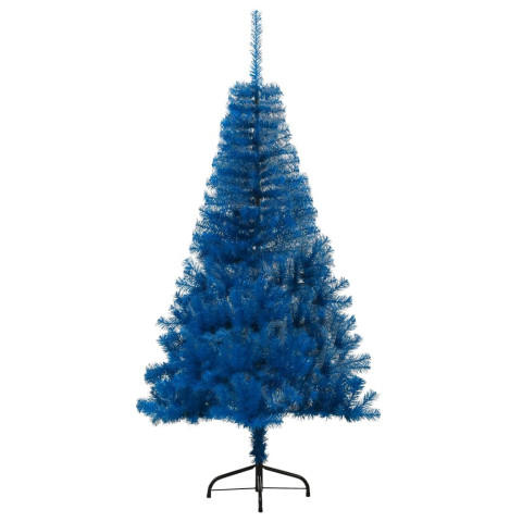 Demi sapin de noël artificiel avec support - pvc - Couleur et longueur au choix