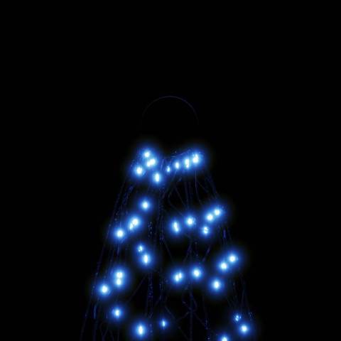 vidaXL Arbre de Noël lumineux sur mât de drapeau 200 LED bleu 180