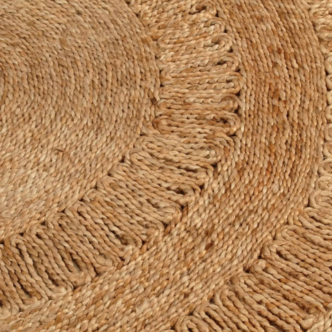 Tapis jute tressé à la main 150 cm rond