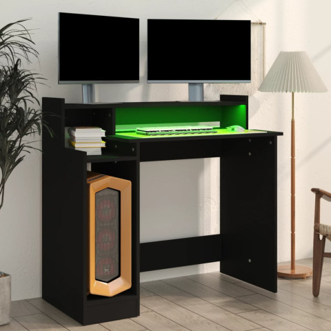 Bureau avec lumières LED 97x45x90 cm bois d'ingénierie - Couleur au choix