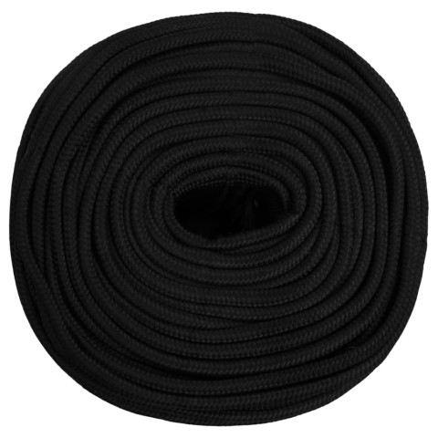 Corde de travail noir 6 mm 25 m polyester