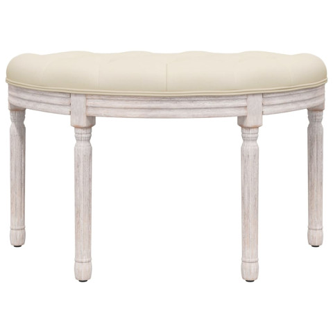 Banc vintage beige 81,5x41x49 cm lin