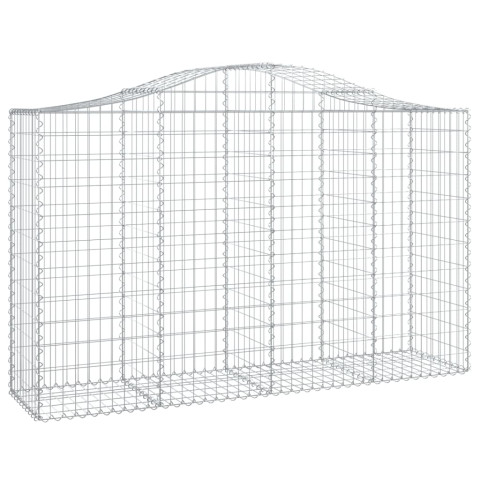 Paniers à gabions arqués 7 pcs 200x50x120/140 cm fer galvanisé