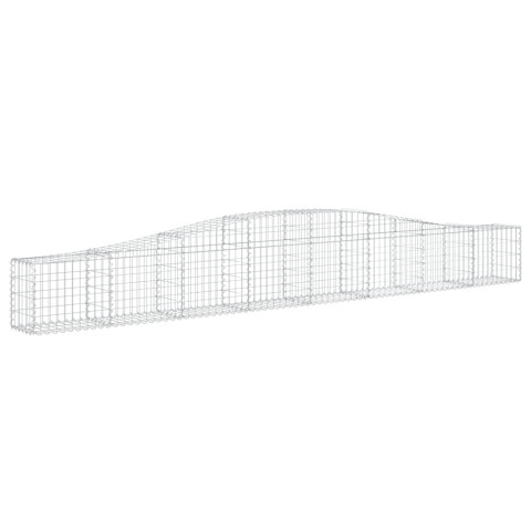 Paniers à gabions arqués 9 pcs 400x30x40/60 cm fer galvanisé