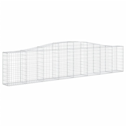 Paniers à gabions arqués 25 pcs 400x30x80/100 cm fer galvanisé