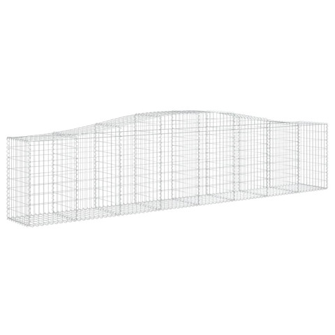 Paniers à gabions arqués 25 pcs 400x50x80/100 cm fer galvanisé