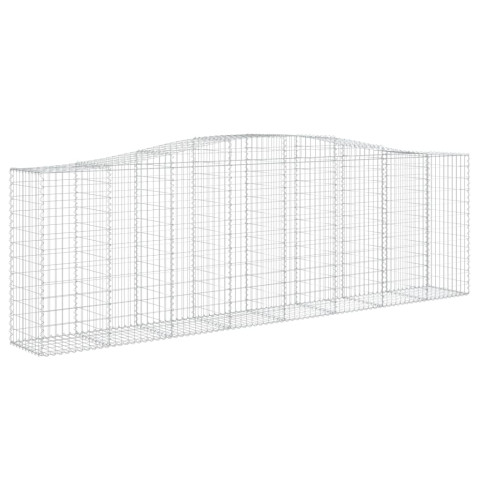 Paniers à gabions arqués 5 pcs 400x50x120/140 cm fer galvanisé