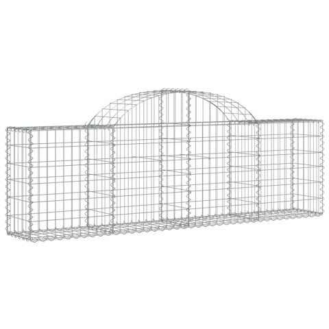 Paniers à gabions arqués 11 pcs 200x30x60/80 cm fer galvanisé