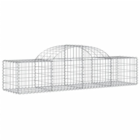 Paniers à gabions arqués 12 pcs 200x50x40/60 cm fer galvanisé