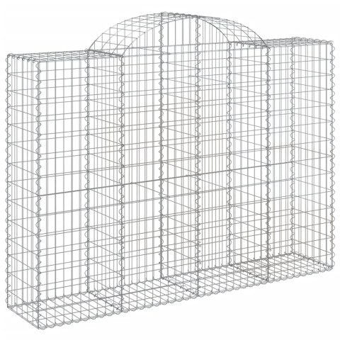 Paniers à gabions arqués 7 pcs 200x50x140/160 cm fer galvanisé