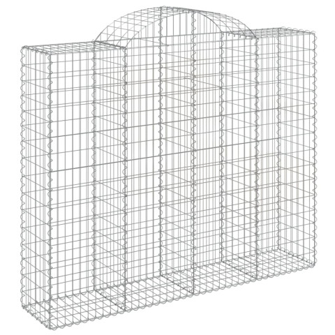 Paniers à gabions arqués 7 pcs 200x50x160/180 cm fer galvanisé