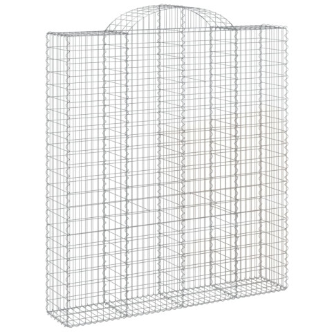 Paniers à gabions arqués 6 pcs 200x50x220/240 cm fer galvanisé