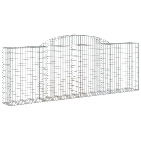 Paniers à gabions arqués 6 pcs 300x30x100/120 cm fer galvanisé