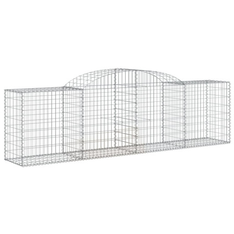 Paniers à gabions arqués 30 pcs 300x50x80/100 cm fer galvanisé