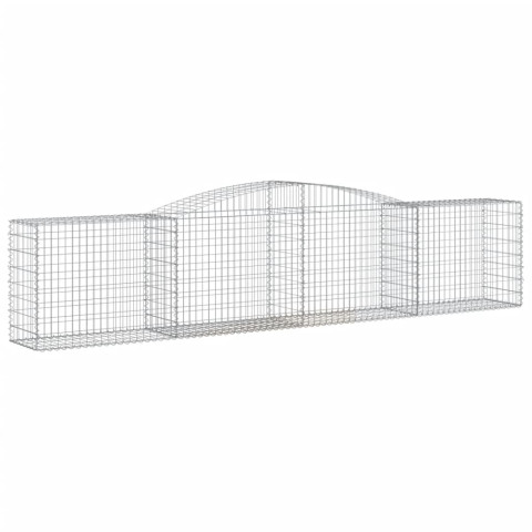 Paniers à gabions arqués 8 pcs 400x50x80/100 cm fer galvanisé