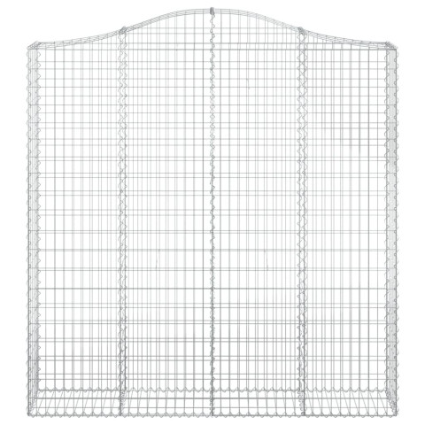 Panier de gabions arqué 200x30x200/220 cm fer galvanisé