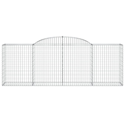 Panier de gabions arqué 300x50x100/120 cm fer galvanisé