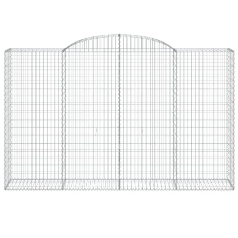 Panier de gabions arqué 300x50x180/200 cm fer galvanisé