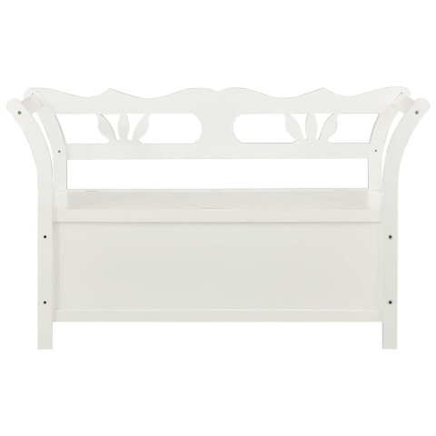 Banc blanc 107x45x75,5 cm bois de sapin solide