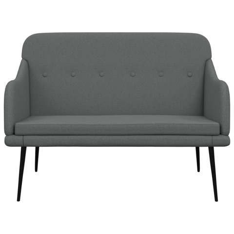 Banc gris foncé 110x76x80 cm tissu