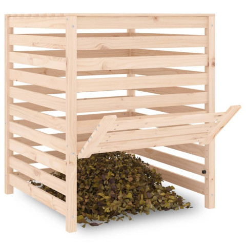 Composteur 82,5x82,5x99,5 cm bois massif de pin - Couleur au choix