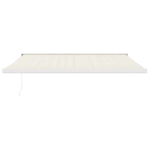 Auvent rétractable crème 4x3 m tissu et aluminium