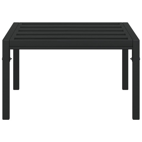 Table basse de jardin noir 60x60x35 cm acier