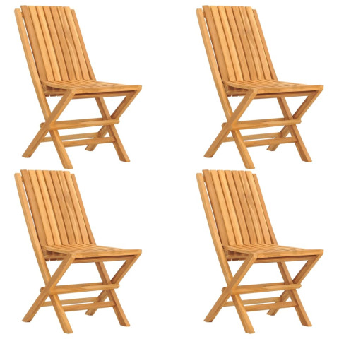 Ensemble à dîner de jardin 5 pcs bois de teck massif