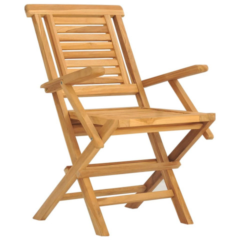 Chaises de jardin pliantes 4 pcs 56x63x90 cm bois massif teck