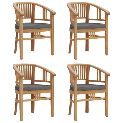 Ensemble à dîner de jardin 5 pcs bois de teck massif