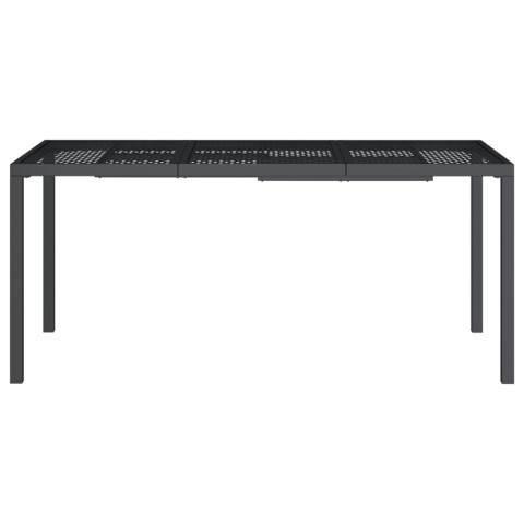 Table de jardin anthracite 165x80x72 cm acier