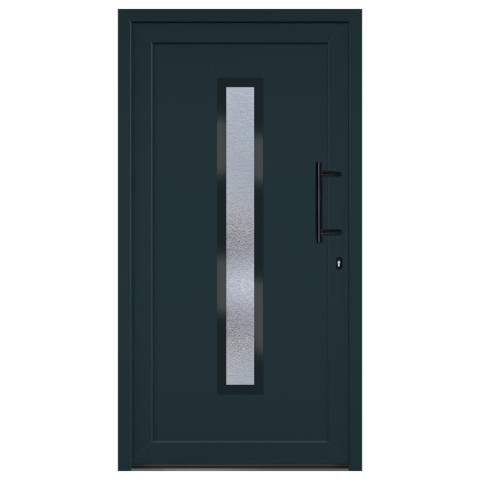 Porte d'entrée anthracite 108x200 cm pvc