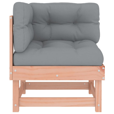 Canapé d'angle avec coussins bois massif douglas