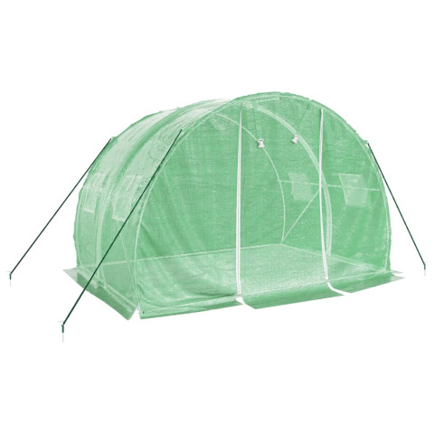 Serre avec cadre en acier vert 6 m² 3x2x2 m