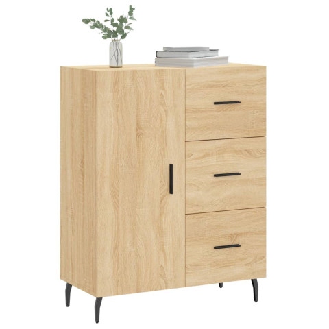 Buffet chêne sonoma 69,5x34x90 cm bois d'ingénierie