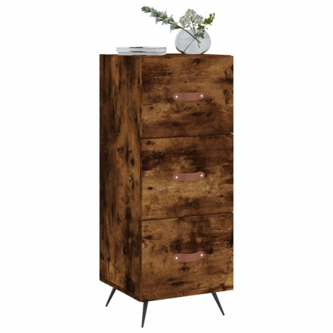 Buffet chêne fumé 34,5x34x90 cm bois d'ingénierie