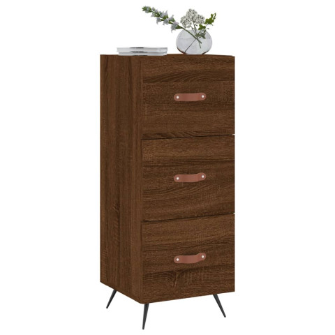 Buffet chêne marron 34,5x34x90 cm bois d'ingénierie