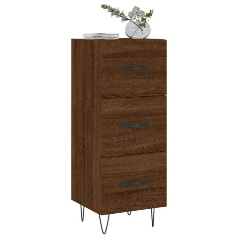 Buffet chêne marron 34,5x34x90 cm bois d'ingénierie