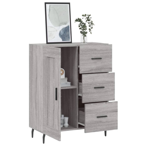 Buffet sonoma gris 69,5x34x90 cm bois d'ingénierie