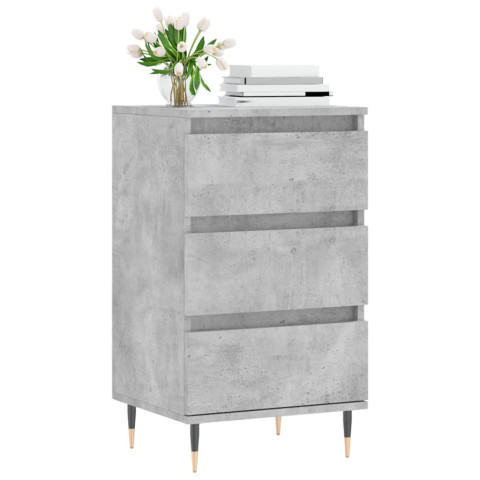 Buffet gris béton 40x35x70 cm bois d'ingénierie