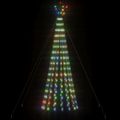  Arbre de Noël lumineux conique 275 LED colorées 180 cm