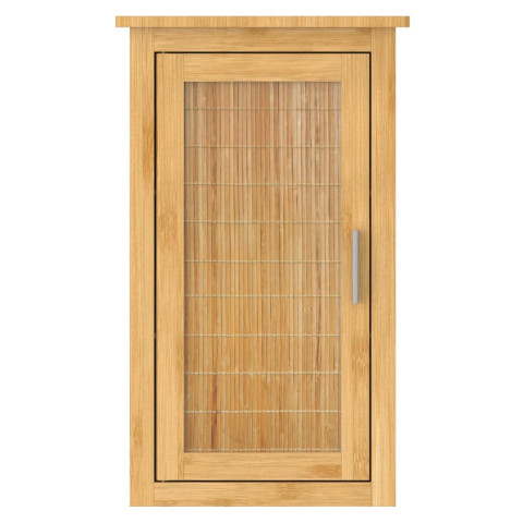Armoire haute avec porte bambou 40x20x70 cm