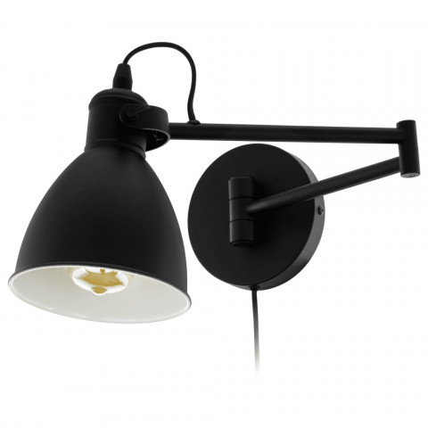 Lampe murale led san peri acier noir