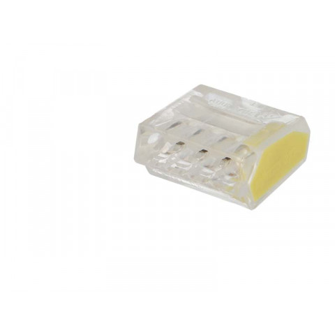 100 connecteurs wago 4 entrées (jaune)